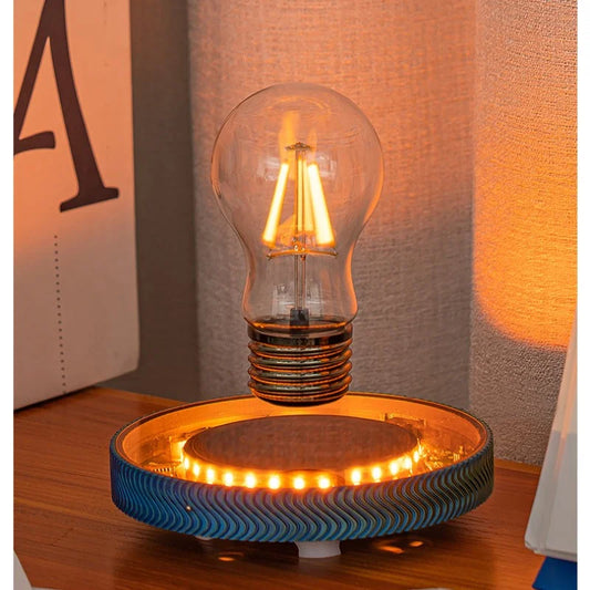 Magnetisk Svävande Lampa – Saturnus, Måne & Glödlampa