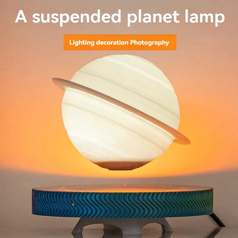 Magnetisk Svävande Lampa – Saturnus, Måne & Glödlampa