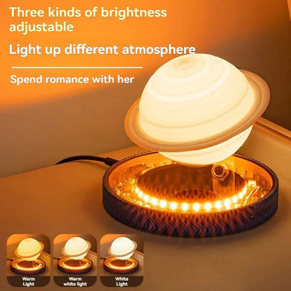 Magnetisk Svävande Lampa – Saturnus, Måne & Glödlampa