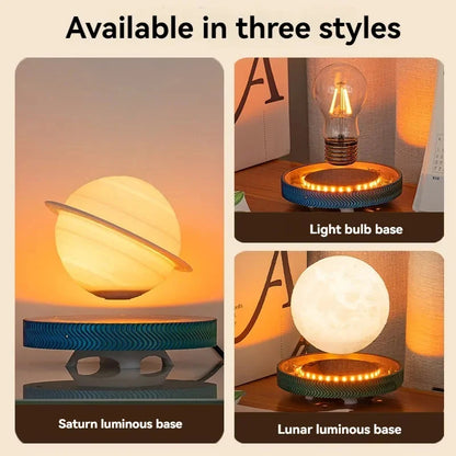 Magnetisk Svävande Lampa – Saturnus, Måne & Glödlampa