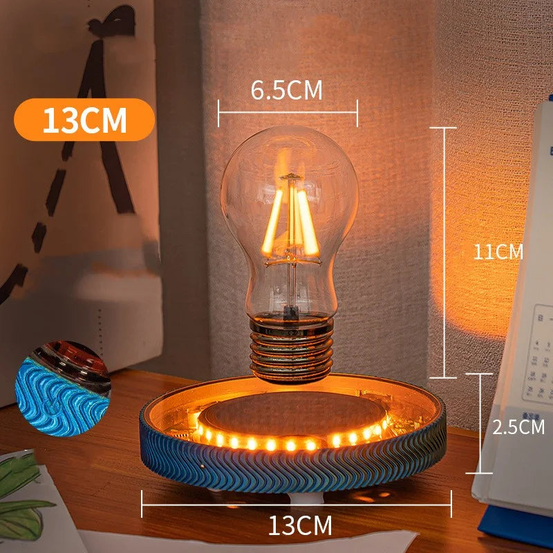 Magnetisk Svävande Lampa – Saturnus, Måne & Glödlampa
